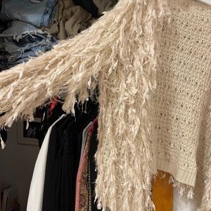 Shaggy long sleeve jacket